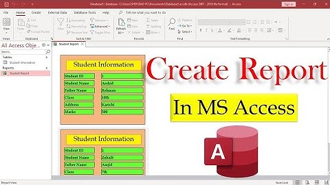 How to Create a Report in Microsoft Access.| How to Design Report in Microsoft Access.