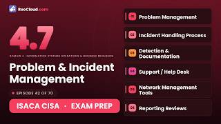 ISACA CISA 4.7 - Problem & Incident Management - Exam Prep