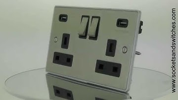 Precision Edge Brushed Chrome Sockets and Switches