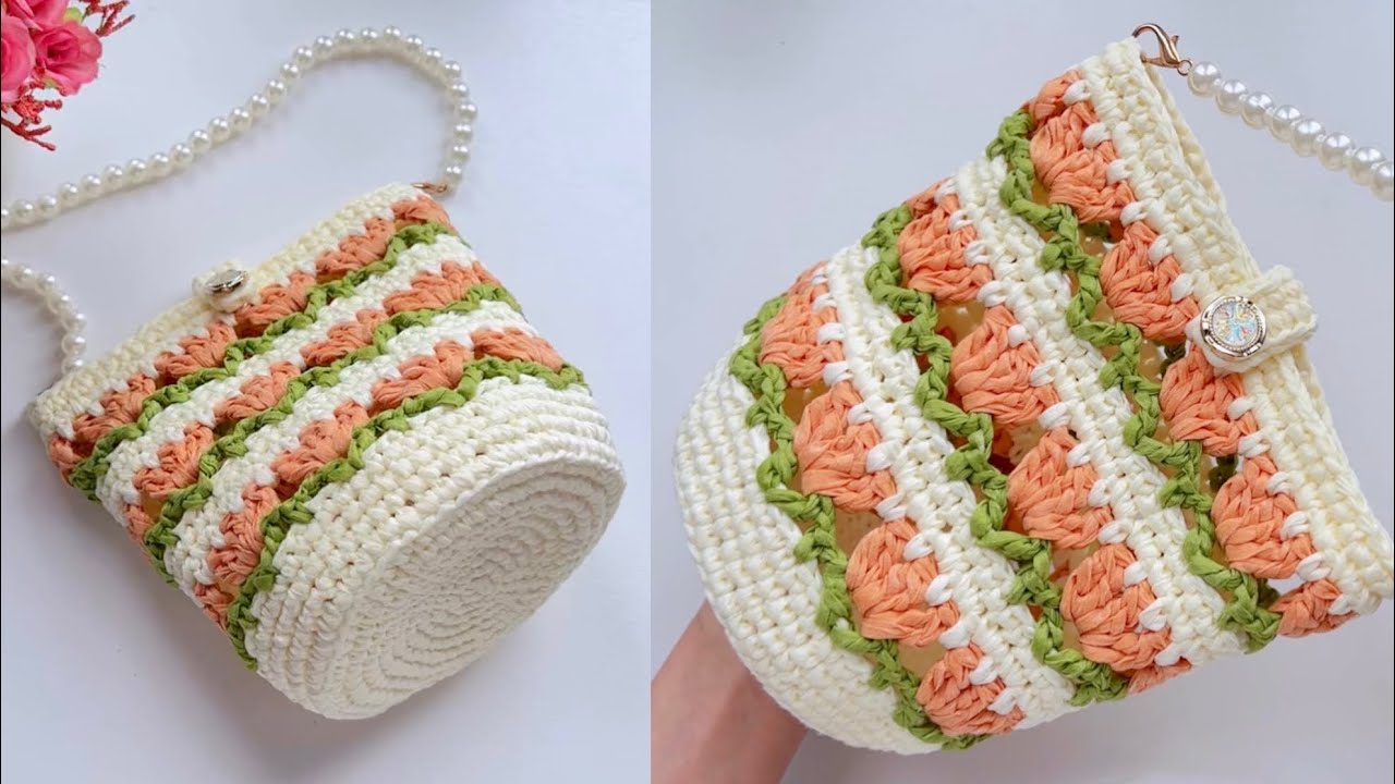 Crochet Flowers Bag 💐 Móc túi xách hoa Tulip