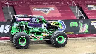 Monster Jam 2024 MVP Arena 2 Wheels Skills Challenge Grave Digger Matt Cody