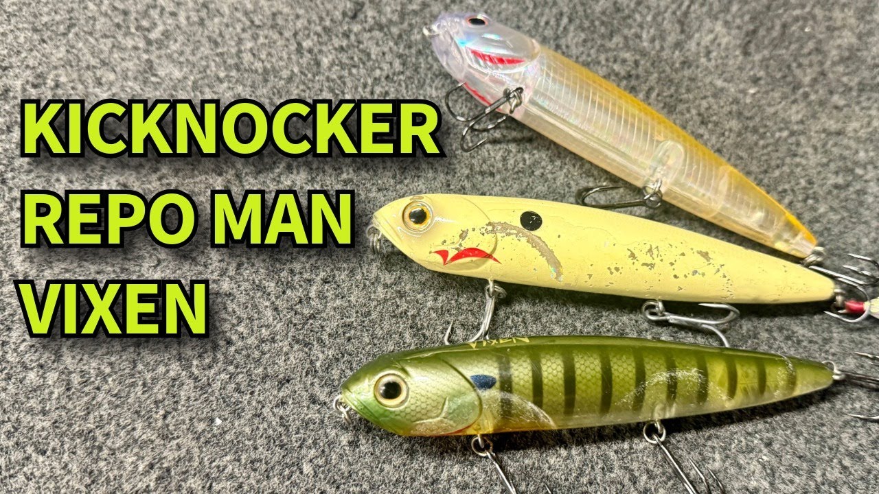 Kicknocker vs Repo Man vs Vixen | Topwater Bait Comparison
