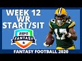 2020 Fantasy Football - Week 12 Wide Receivers - Start or Sit (Every Match Up)