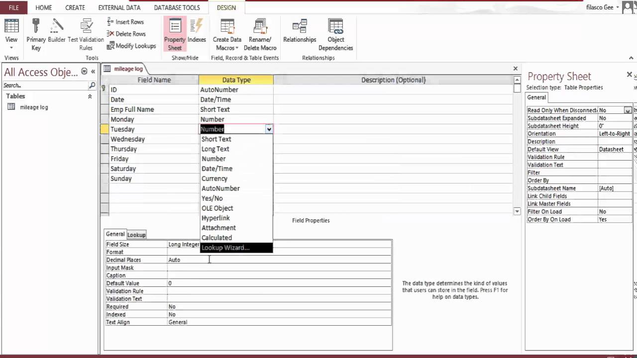 My Mileage Tracker Database with MS Access - YouTube