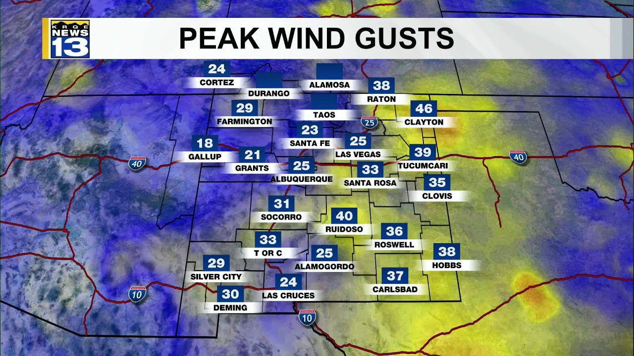Warmer, drier and windier weather moves into New Mexico - YouTube