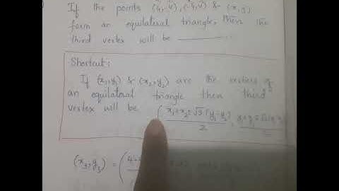 Shortcut to find the Third Vertex of an Equilateral Triangle