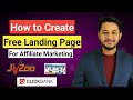 How to Create a landing page for Affiliate marketing Free with GroovePages for ClickBank Products.