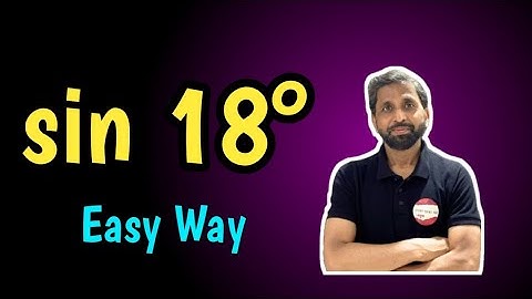 How to find the Value of sin 18° @StudyPointPro