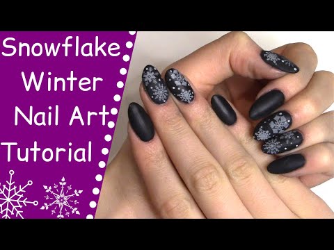 Dip Powder Winter Nail Art | Black snowflake nails 😍 Chill out with me ❄️❄️