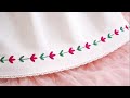 Easy Floral Hand Embroidery Dress Border Design | Beginner Friendly Tutorial