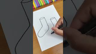 how to draw socks #drawing #socks
