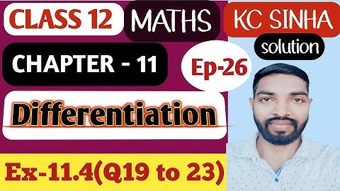 Ep-26|Class-12|Kc Sinha Solution|Ex-11.4(Q19 to 23)|.........
