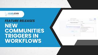 New Communities Triggers in Workflows