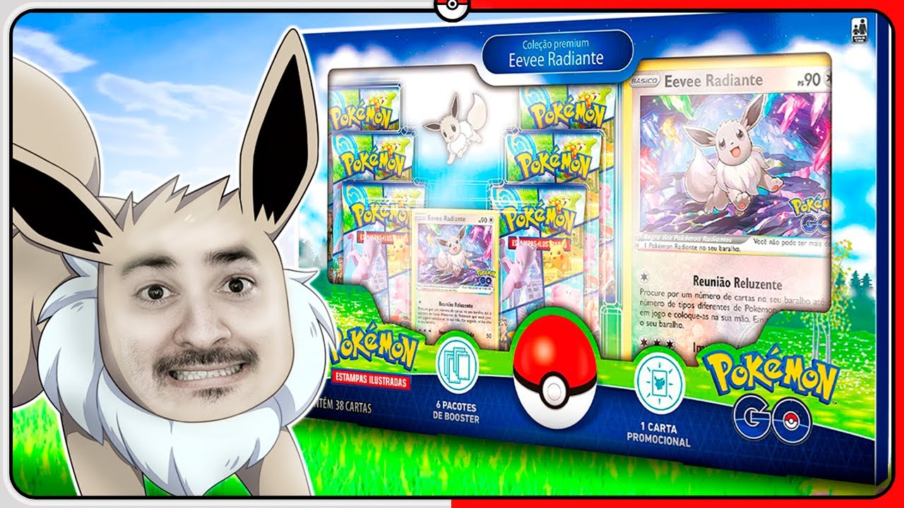 Jogo de Cartas Pokemon GO Box Especial Eevee Radiante Copag - Deck