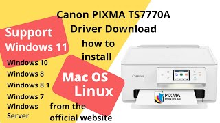 Canon PIXMA TS7770A Driver Download and Setup Windows 11 Windows 10, Mac 14, Mac 15
