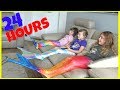 24 HOUR CHALLENGE IN OUR MERMAID TAILS!