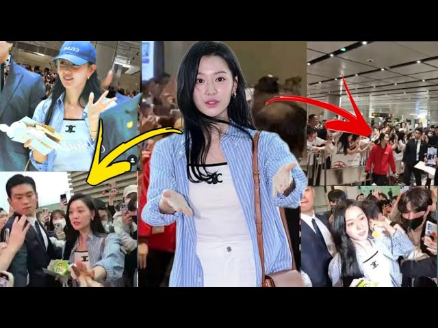 Millions of SINGAPORE Fans Came out to Celebrate Kim Ji won and Kim Soo Hyun at the airport class=