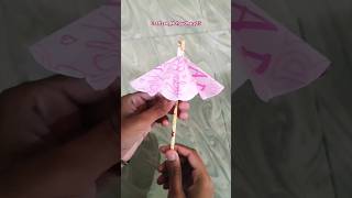 How to make paper umbrella ☂️?craft diy handmade 5minutecrafts craftideas youtubeshorts viral