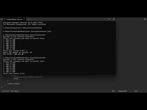 Java Currency Converter