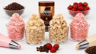 Crema de Café Perfecta, Extra Firme y Fácil✨ Crema Con Fresas Caramelizadas
