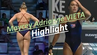 Womens Diving Maycey Adrianne Vieta Beautiful Puerto Rican Diver Highlight Budapest 2022