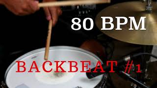 Backbeat Drum Groove #1 - 80 BPM