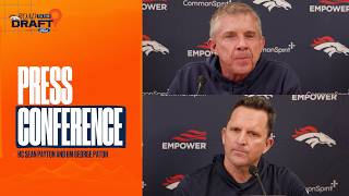 HC Sean Payton, GM George Paton address media ahead of 2026 NFL Draft