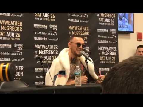 Conor McGregor World Tour Press Conference In Brooklyn - Reacts to Floyd Mayweather , Racist Remarks