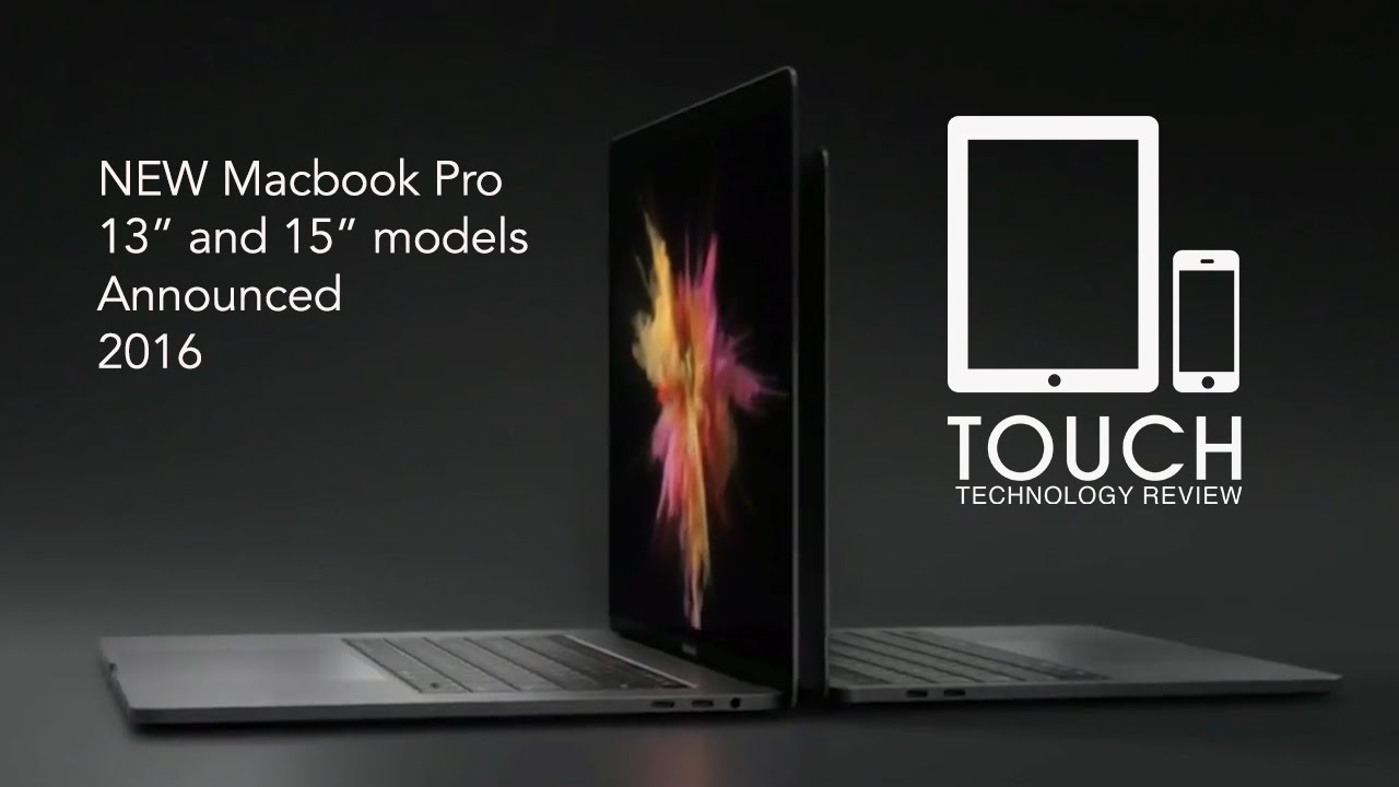 Apple October 2016 Product Release Event Summary - New Macbook Pros