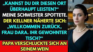 Beim Abendessen verspotteten sie mich als arm – dann begrüßte der Kellner mich als Besitzer