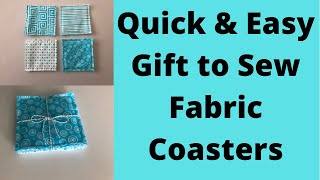 Fabric Coasters A Quick & Easy Gift To Sew