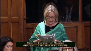 Elizabeth May responding to the 2018 Fall Economic Update Statement