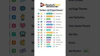 Master German Faster 🇩🇪 | Verben mit Präpositionen Explained 🔥✨ #deutschlernen #education