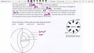 10SCI Earth and Plate Tectonics worksheet