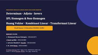 UAS Aljabar Linear SEMESTER GENAP TAHUN AJARAN 2025/2026 - UNIVERSITAS SIBER ASIA