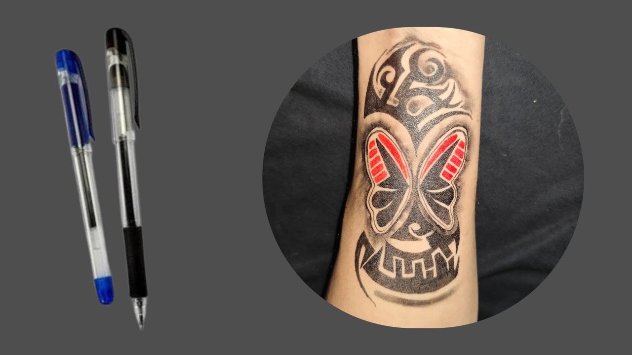 Временная татуировка в виде бабочки / полное видео