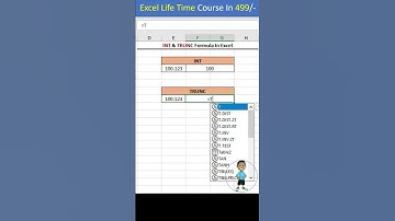 INT + TRUNC Formula In Excel #excel #exceltips #shorts #exceltutorial #msexcel #microsoftexcel