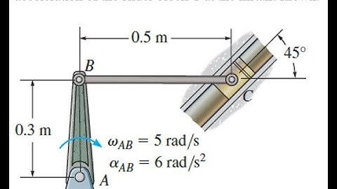 Dynamics, Hibbeler, Ch 16 problem 106, Relative Motion - Acceleration & angular acceleration