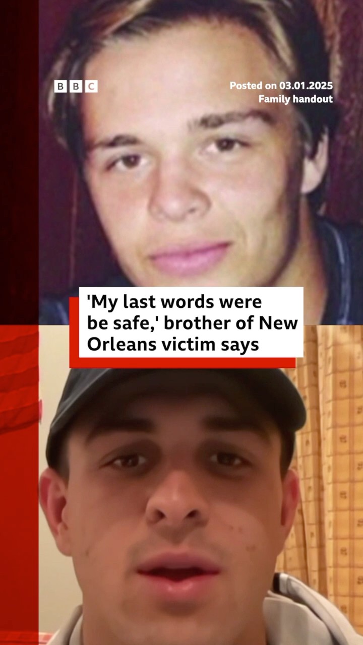 Brother of New Orleans victim on their last phone call. #NewOrleans #US #BBCNews