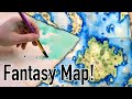 DRAWING a Fantasy Style PIRATE MAP!! ⚓ Map Making ART CHALLENGE!