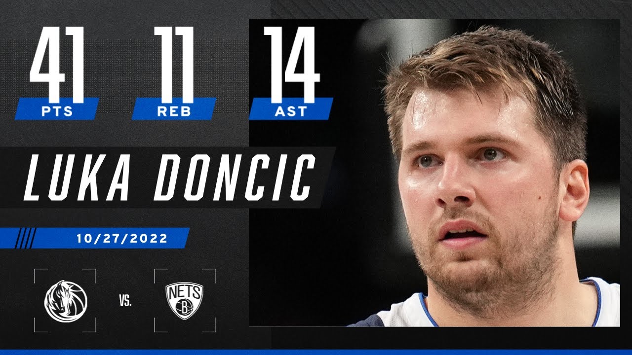 Luka Doncic CARRIES MAVS with 40+ PTS in triple-double vs. Nets 😳 - YouTube