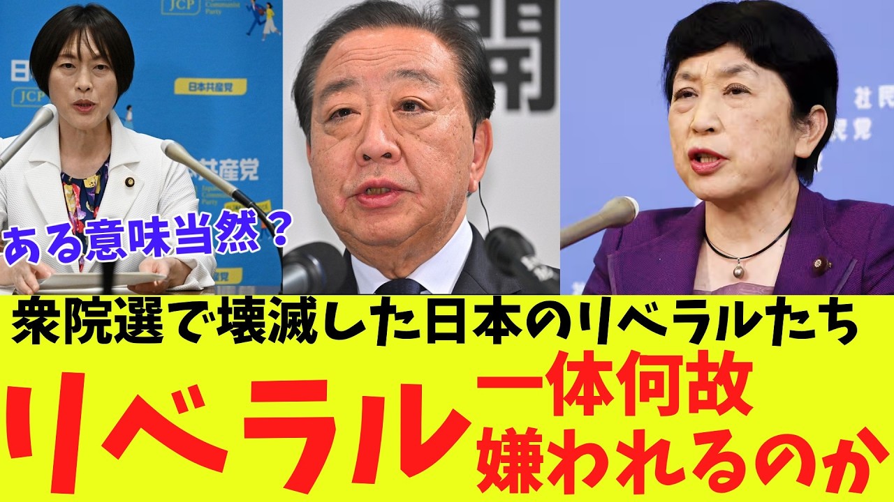 【何故嫌われた？】日本リベラルの大敗と終焉…「正義のつもり」が逆効果！？リベラルが生理的に嫌われている理由とは？