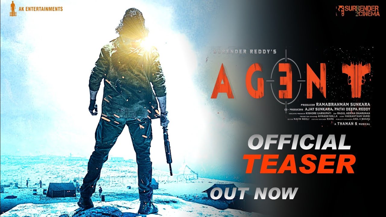 AGENT - AKHIL AKKINENI INTRO FIRST LOOK TEASER|AGENT OFFICIAL TEASER|AKHIL AKKINENI|SURRENDER REDDY
