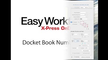 EasyWorkflow - Numbering a Docket Book