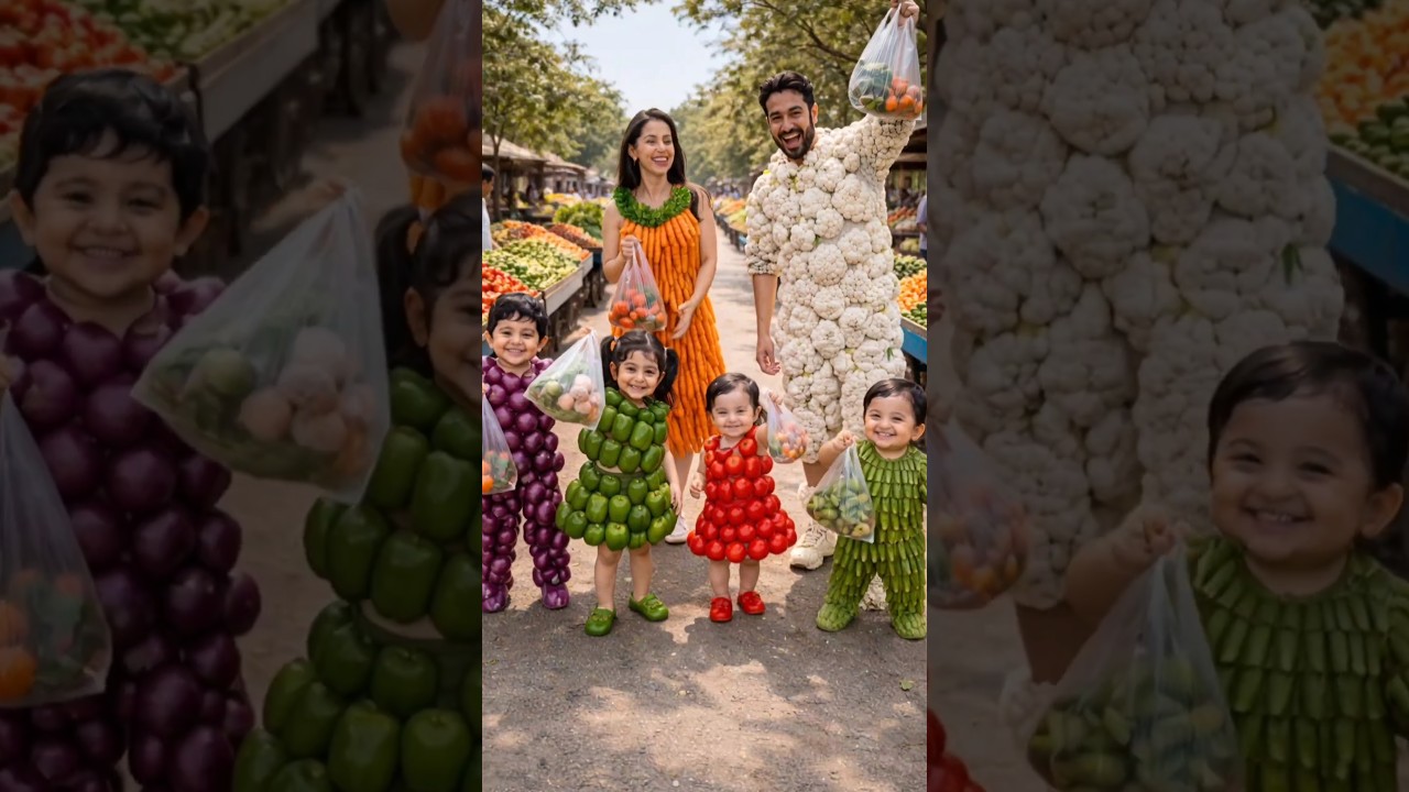 Sabzi wala dress ham sab ne pehn liya 