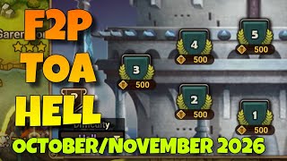 F2P TOA HELL 1 2 3 4 5 (SEARA GIANA CLARA CRAIG CARLOS) OCTOBER NOVEMBER 2026 SUMMONERS WAR