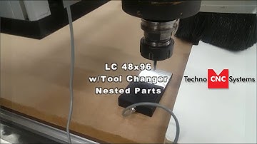 Techno LC 48x96 Tool Changer with Nested Parts