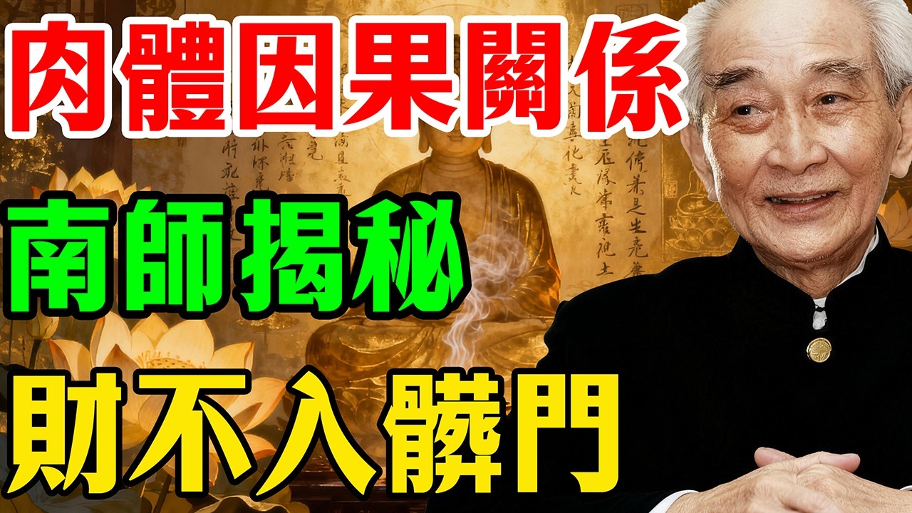 南懷瑾：不是每段肉體關係都是愛，有些是前世未了的債！看完背脊發涼，這才是男女糾纏的真相！你的下半身，決定了你的下半生！財不入髒門，縱欲即是漏財的驚人科學。