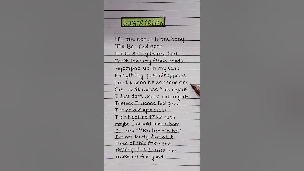 Sugar Crash (Lyrics) ~ ElyOtto π« #lyrics #song Sugar Crash (Lyrics) ~ ElyOtto π« #lyrics #song
