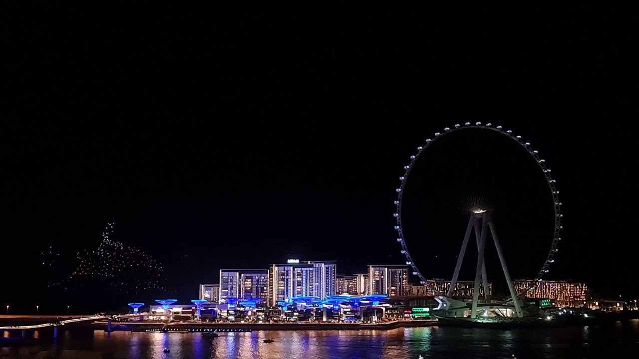 Spectacular drone show in Dubai#3, JBR